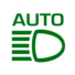 Automatic headlamp dipping warning lamp icon