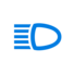 Main beam headlamps warning lamp icon