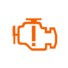 Engine diagnostic system warning lamp icon
