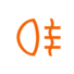 Rear foglamp warning lamp icon