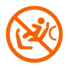 Front passenger airbag (ON) warning lamp icon