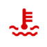 Maximum coolant temperature warning lamp icon