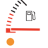 Min. fuel level warning lamp icon