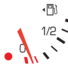 Low fuel level warning lamp icon