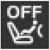 Passenger air bag disarming warning light warning lamp icon
