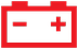 Battery charge warning lamp icon