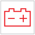 12 V battery charge warning lamp icon