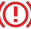 Brakes warning lamp icon