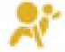 Air bags warning lamp icon