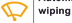 Automatic wiping warning lamp icon