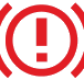Parking brake warning lamp icon