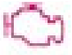 Emission control system warning light warning lamp icon