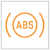 Anti-lock Braking System failure (ABS) warning lamp icon