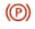 Handbrake warning lamp icon