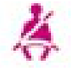 Seat belt warning light warning lamp icon