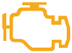 Engine autodiagnosis system warning lamp icon