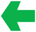 Left-hand direction indicator warning lamp icon