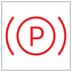 Electric parking brake warning lamp icon