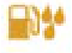 Water in diesel warning lamp icon