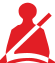 Seat belt not fastened / unfastened warning lamp icon