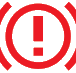 Parking brake warning lamp icon