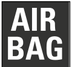 Front air bags, side air bags and disarming the passenger air bag warning lamp icon