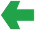 Left-hand direction indicator warning lamp icon