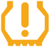 Under-inflation warning lamp icon