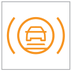 Collision Risk Alert/Active Safety Brake warning lamp icon