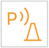 Parking sensors warning lamp icon