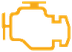Engine autodiagnosis system warning lamp icon
