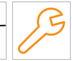 Service spanner flashing warning lamp icon