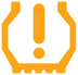 Deflated tyre warning lamp icon