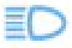 Main beam headlamps warning lamp icon