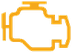 Engine autodiagnosis system warning lamp icon