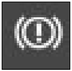 Handbrake, low brake fluid level and electronic brake force distribution warning light warning lamp icon