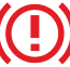 Parking brake warning lamp icon