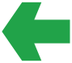 Left-hand direction indicator warning lamp icon