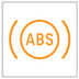 Anti-lock braking system (ABS) warning lamp icon