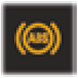 Anti-lock braking system warning light (ABS) warning lamp icon