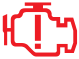 Engine autodiagnosis system warning lamp icon