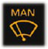 Automatic rain sensitive wipers off indicator warning lamp icon