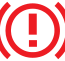 Parking brake warning lamp icon