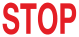 STOP warning lamp icon