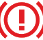 Braking warning lamp icon
