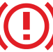 Electric parking brake warning lamp icon