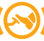 Foot on the brake pedal warning lamp icon