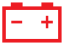 Battery charge* warning lamp icon