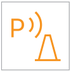 Parking sensors warning lamp icon