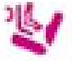Passenger air bag disarmed warning light* warning lamp icon